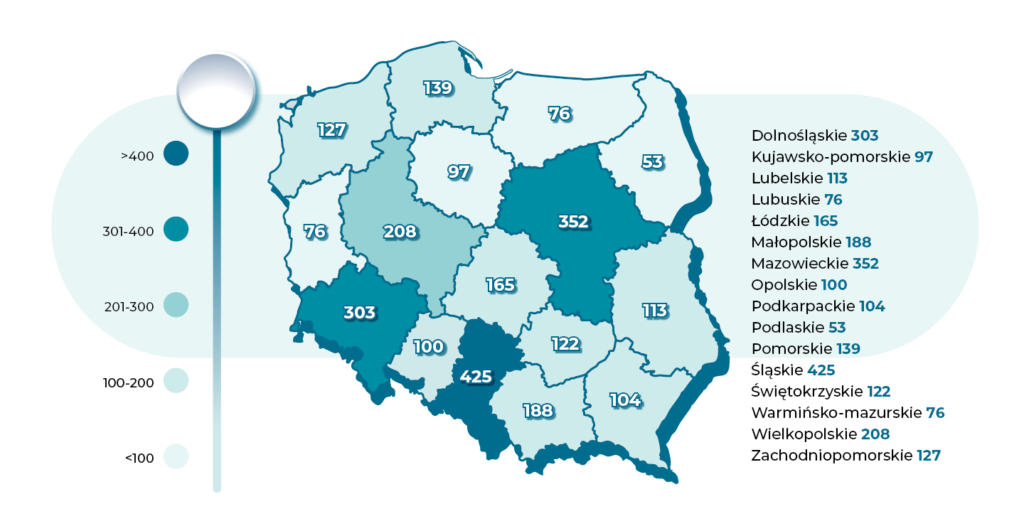 Graphic. Number of opinions on draft Health Policy Programs (HPP) from 2010-2024 by province.